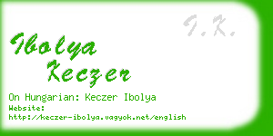 ibolya keczer business card